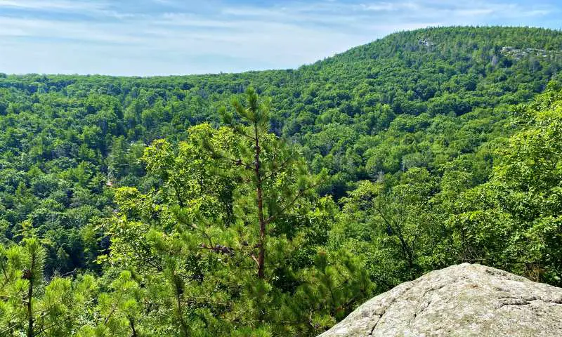 view and rock High Peterskill Trail Mohonk - Minnewaska Hudson Valley