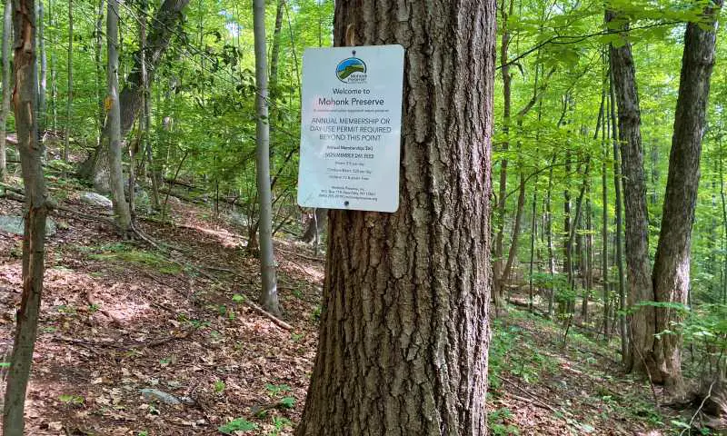 sign High Peterskill Trail Mohonk - Minnewaska Hudson Valley