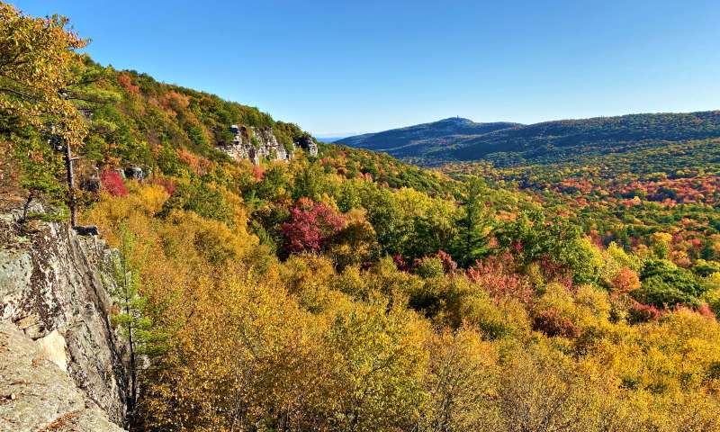 fall view High Peterskill Trail Mohonk - Minnewaska Hudson Valley