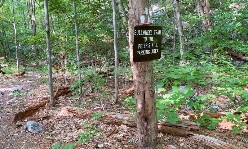 trail sign High Peterskill Trail Mohonk - Minnewaska Hudson Valley