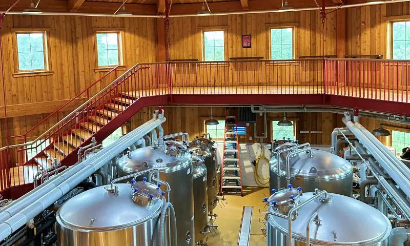 The barrel Room where Angry Orchard hard apple cider is made